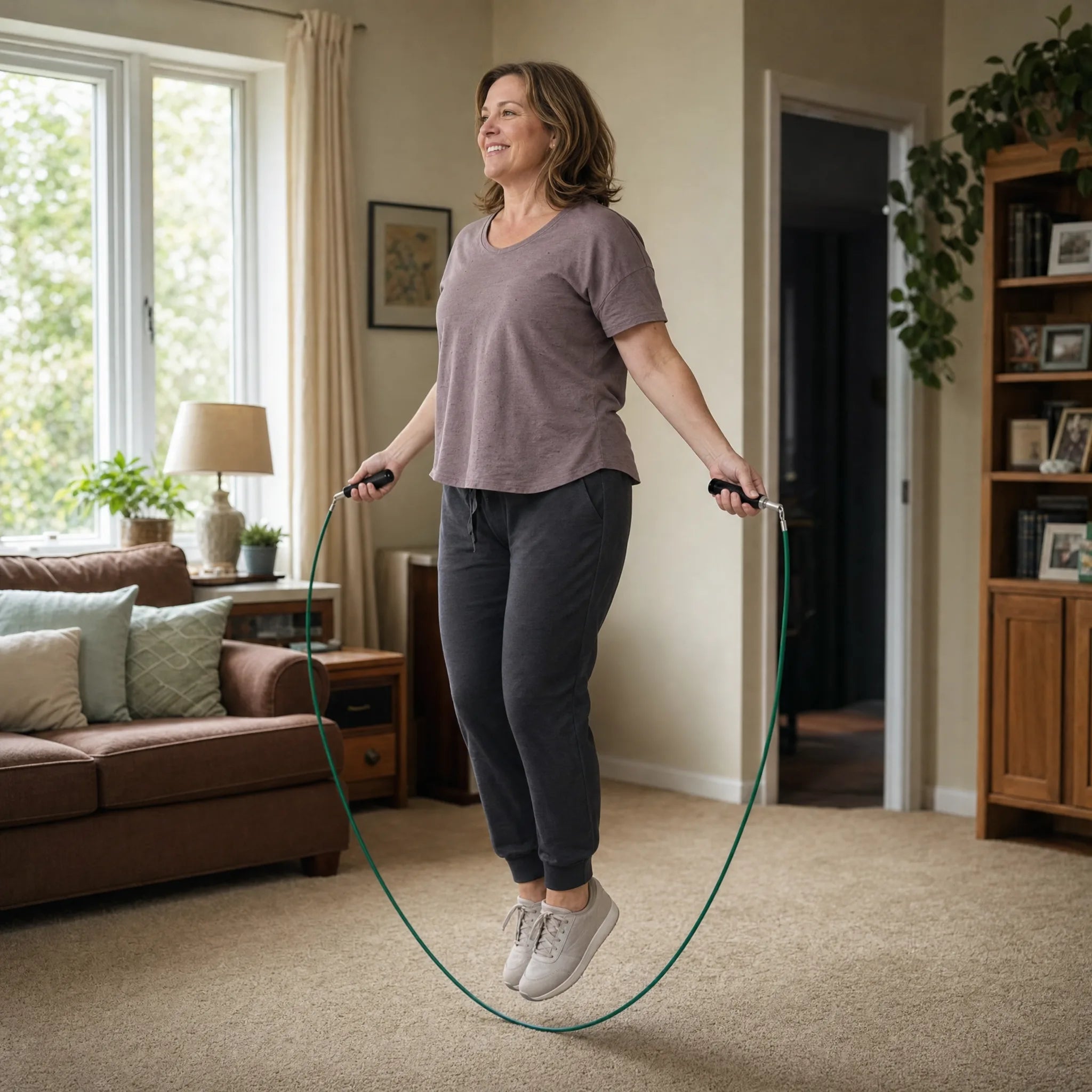Everything you get in the Circulis weighted rope system: three interchangeable cables, two handles, carry case, height tools, and the skills program